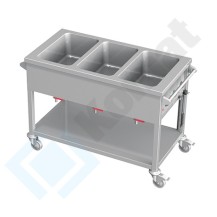 Bemar jezdny wielokomorowy z półką 1145x600x850, AISI 304, Komat KTG-950