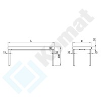 Nadstawka pojedyncza grzewcza 1400x300x400, AISI 304, Komat KTG-980