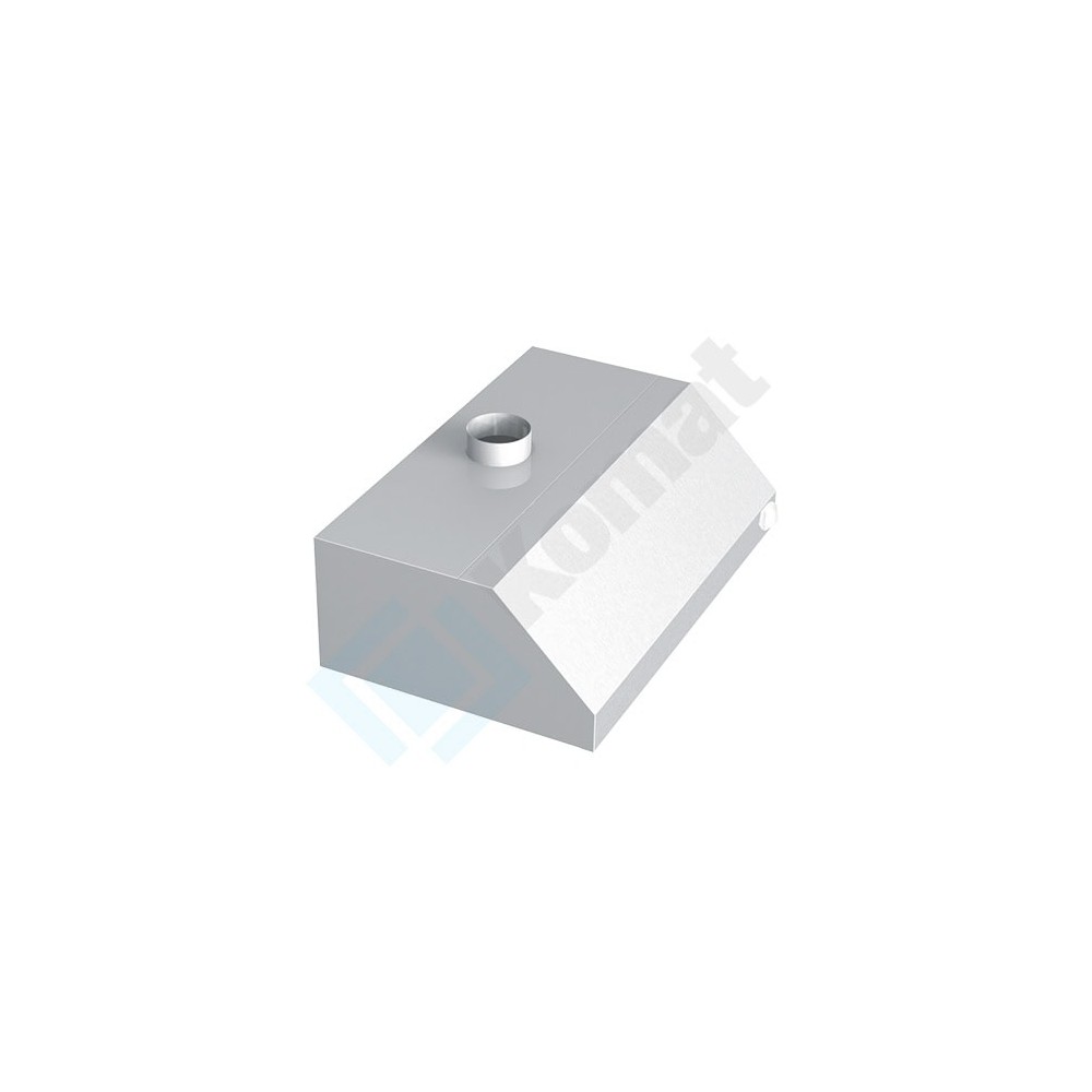 Okap przyścienny trapezowy 2700x900x450, AISI 304, Komat KOT-502