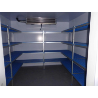 Regał aluminiowo-polipropylenowy wolnostojący, 4 półkowy, 770x500x1750, ALUSHELF 2PD-54+4P-75
