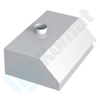 Okap przyścienny trapezowy 1400x1000x450, AISI 304, Komat KOT-502