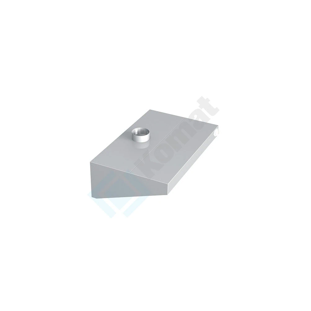 Okap przyścienny ścięty 1500x1000x450, AISI 304, Komat KOT-503