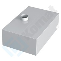 Okap przyścienny skrzyniowy 1400x900x450, AISI 304, Komat KOT-504