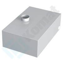 Okap przyścienny skrzyniowy 1400x1000x450, AISI 304, Komat KOT-504