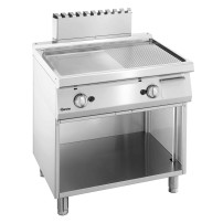 Płyta grillowa 700 gazowa, szerokość 800,gładka + 1/2 ryflowana, 800x700x850 Bartscher 2855051