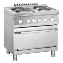 Kuchnia elektryczna 700, szerokość 800 4 płytowa, PEl 800x700x850 Bartscher 286234W