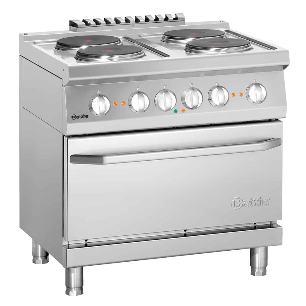 Kuchnia elektryczna 700, szerokość 800 4 płytowa, PEl 800x700x850 Bartscher 286234W