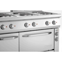 Kuchnia elektryczna 700, B1200, 6 płytowa, EBO 1200x700x850 Bartscher 286247