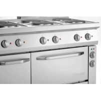 Kuchnia elektryczna 700, B1200, 6 płytowa, EBO 1200x700x850 Bartscher 286247