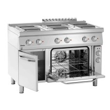 Kuchnia elektryczna 700, B1200, 6 płytowa, EBO 1200x700x850 Bartscher 286347