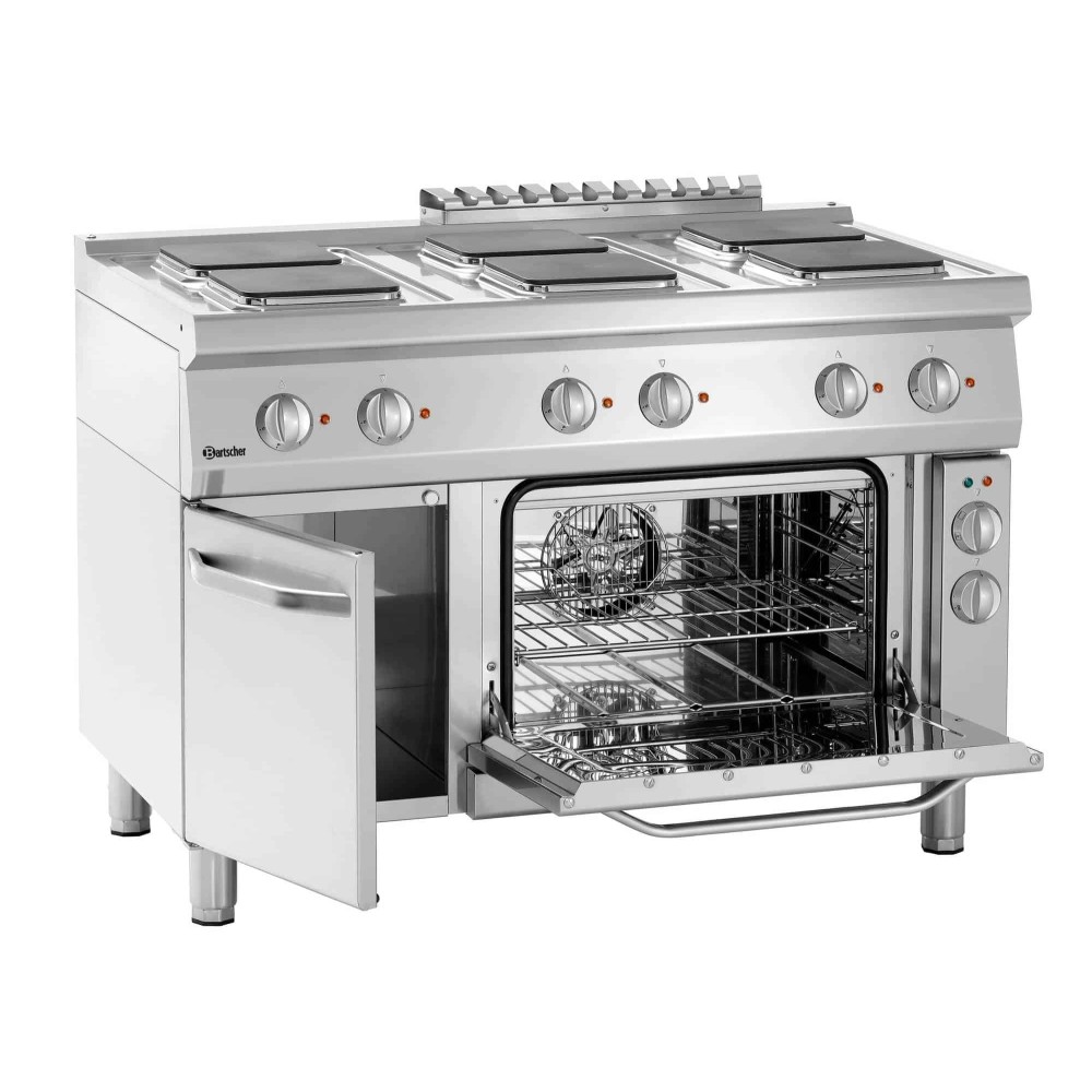Kuchnia elektryczna 700, B1200, 6 płytowa, EBO 1200x700x850 Bartscher 286347