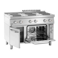 Kuchnia elektryczna 700, B1200, 6 płytowa, EBO 1200x700x850 Bartscher 286347