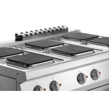 Kuchnia elektryczna 700, B1200, 6 płytowa, EBO 1200x700x850 Bartscher 286347