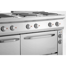 Kuchnia elektryczna 700, B1200, 6 płytowa, EBO 1200x700x850 Bartscher 286347