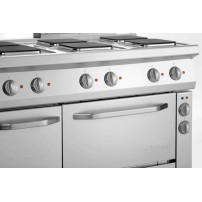 Kuchnia elektryczna 700, B1200, 6 płytowa, EBO 1200x700x850 Bartscher 286347