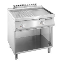 Płyta grillowa 700, szerokość 800,1/2 gładka + 1/2 ryflowana, 800x700x850 Bartscher 286509