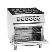 4 palnikowa kuchnia gazowa, piekarnik elektryczny 2/1 GN 800x900x900 Bartscher 2952271