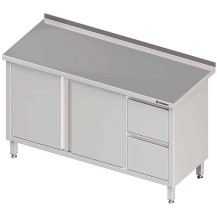 Stół przyścienny z blokiem dwóch szuflad (P)