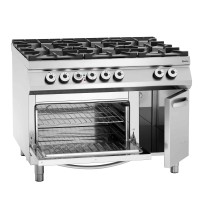 6 palnikowa kuchnia gazowa, piekarnik elektryczny 2/1 GN,NS 1200x900x900 Bartscher 2952481