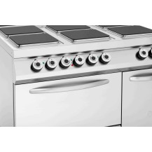 Kuchnia elektryczna 6 płytowa, EBO 2/1GN 1200x900x900 Bartscher 296217