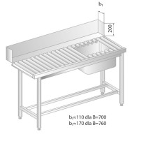 Stół załadowczy rolkowy ze zlewem