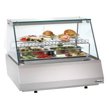 Witryna chłodnicza 2/1 GN szyba prosta 750x775x600 Bartscher 406055