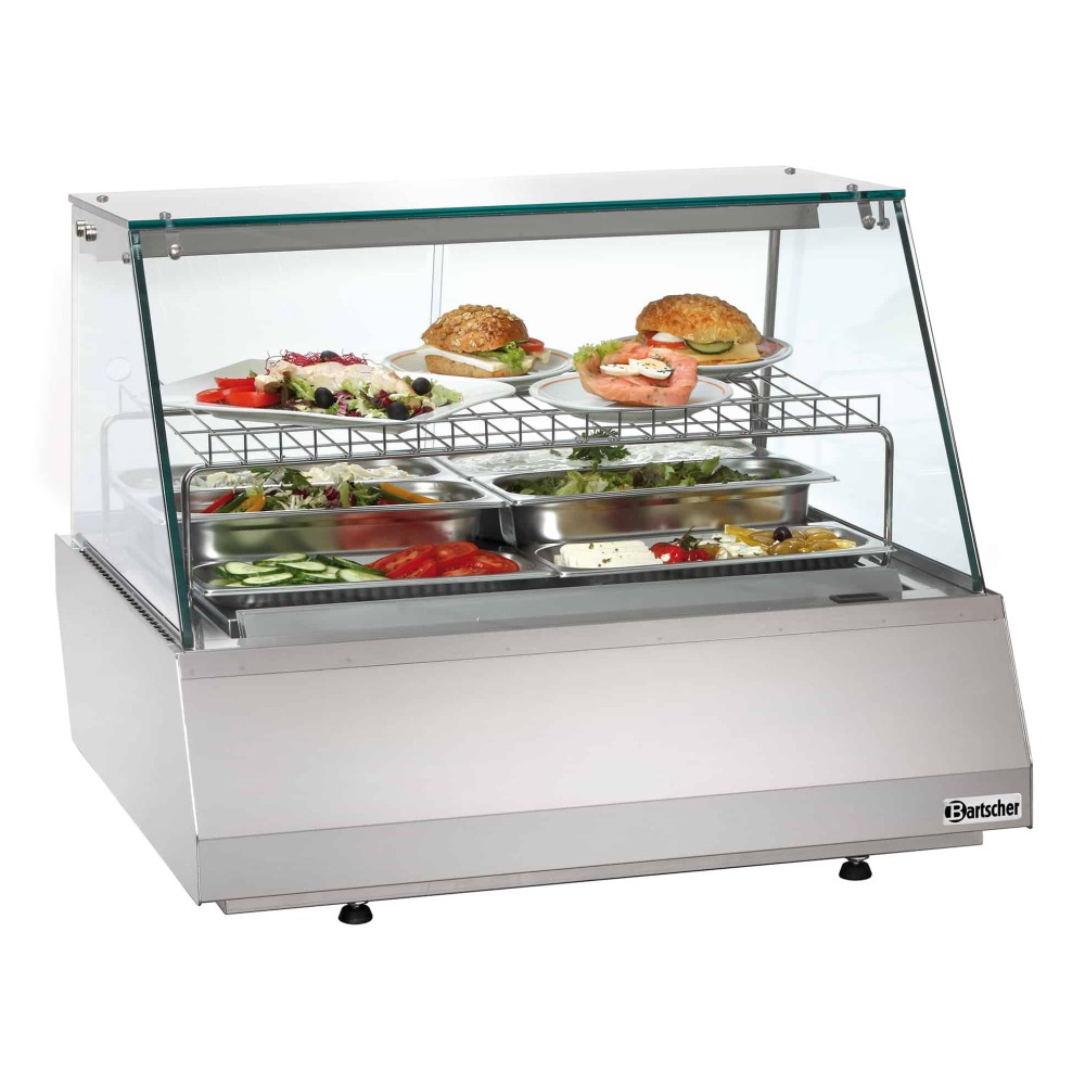 Witryna chłodnicza 2/1 GN szyba prosta 750x775x600 Bartscher 406055