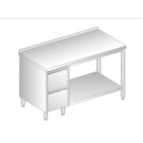 Stół z szufladami i półką