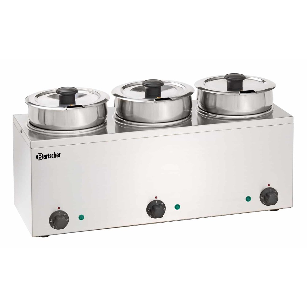 Bemar na zupę Hotpot, 3 x wkład 3,5L 610x240x320 Bartscher 607035
