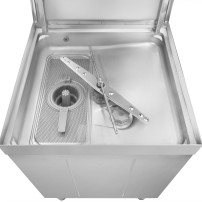 Zmywarka kapturowa, kosz 500x500 mm, system płukania HTR, wbudowany zmiękczacz, 634x750x1523 mm, SMEG SPH515S