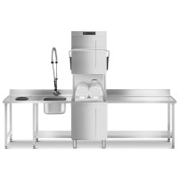 Zmywarka kapturowa, kosz 500x500 mm, system płukania HTR, odzysk ciepła, wbudowany zmiękczacz, 634x750x1523 mm, SMEG SPH515SH