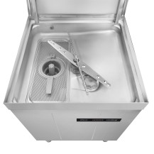 Zmywarka kapturowa, kosz 500x500 mm, system płukania HTR, wbudowany zmiękczacz, 634x750x1440 mm, SMEG SPH505SL