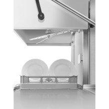 Zmywarka kapturowa, kosz 500x500 mm, system płukania HTR, wbudowany zmiękczacz, 634x750x1440 mm, SMEG SPH505SL