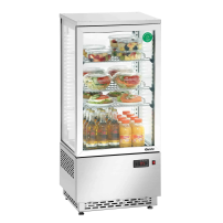 Mini witryna chłodnicza 78L,  stal DG 430x390x986 Bartscher 700478G