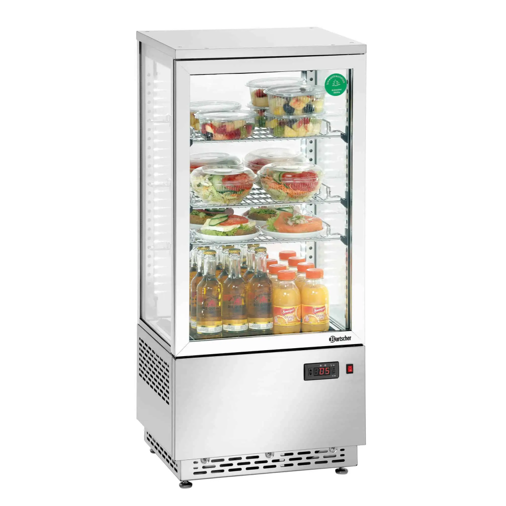 Mini witryna chłodnicza 78L,  stal DG 430x390x986 Bartscher 700478G