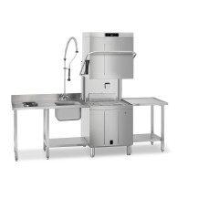 Zmywarka kapturowa, kosz 600x500 mm, system płukania HTR+, wbudowany zmiękczacz, 734x750x1523 mm, SMEG SPH625S