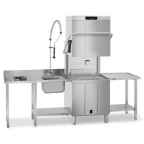 Zmywarka kapturowa, kosz 600x500 mm, system płukania HTR+, odzysk ciepła, wbudowany zmiękczacz, 716x750x1523 mm, SMEG SPH625SH