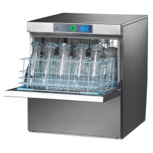 Zmywarka do szkła oraz kufli z pompą odpływową i koszem 500x500 mm