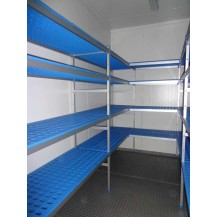 Regał aluminiowo-polipropylenowy wolnostojący, 4 półkowy, 4330x500x1750, ALUSHELF 4PD-54+12P-145