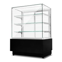 Witryna cukiernicza chłodnicza Dolce Visione Premium 900 | wnętrze ze stali nierdzewnej | 900x690x1300 mm