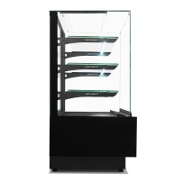 Witryna cukiernicza neutralna Dolce Visione Neutro Premium 1300 | podświetlany cokół | 1300x690x1300 mm