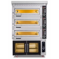 Piec piekarniczy modułowy 3-komorowy | elektryczny | okap | komora wzrostowa |  25