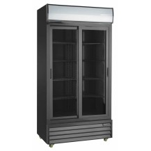 Szafa chłodnicza przeszklona RQ1100SL-BLACK | 1000l | drzwi przesuwne | czarna (SD1001SL) Resto Quality RQ1100SL-BLACK