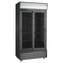 Szafa chłodnicza przeszklona RQ1100SL-BLACK | 1000l | drzwi przesuwne | czarna (SD1001SL) Resto Quality RQ1100SL-BLACK