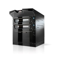 Piec do pizzy 2 komorowy, elektryczny, z okapem, o pojemności 2 x 8 x 30 cm, 1640x960x2130, Italforni BULL BL L Y050