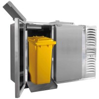 Schładzarka na odpady z dnem izolowanym 3 x 120 L 2280x716x1176 Dora-Metal BLOD-3120
