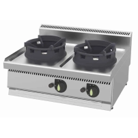 Wok gazowy 2-palnikowy | nastawna kuchnia wok | linia 700 | 21 kW | WC8070G