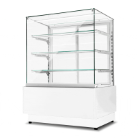 Witryna cukiernicza neutralna Dolce Visione Neutro Premium 900 | wnętrze ze stali nierdzewnej | 900x690x1300 mm