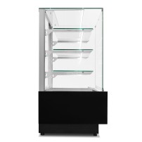 Witryna cukiernicza neutralna Dolce Visione Neutro Premium 900 | wnętrze ze stali nierdzewnej | 900x690x1300 mm