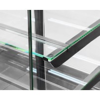 Witryna cukiernicza neutralna Dolce Visione Neutro Premium 1300 | podświetlany cokół | 1300x690x1300 mm